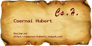 Csernai Hubert névjegykártya